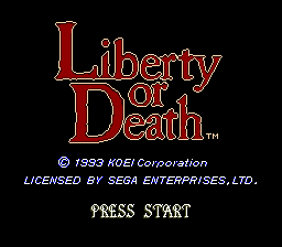 Заставка игры Liberty or Death